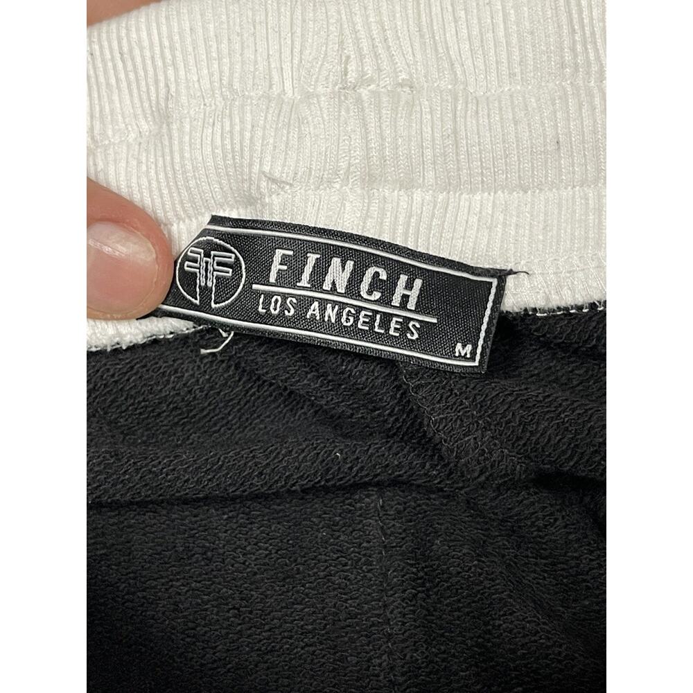 Finch LA Los Angeles Sweatpants Mens Medium Trackpants Black Beaded N151 - Picture 5 of 5